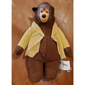 6 In Disney Plastic Faced Country Bear Stuffed Animal Plush Toy Collectible Flaw